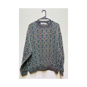 Jhane Barnes Sweater Woven Japan Rare Vintage 90s Large